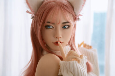 (US Stock) 160cm Asian Cosplay Silicone Sex Doll – Realistic Pink-Hair Life-Size Adult Lover - Image 8