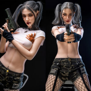 (US Stock) 173cm Harley Quinn Cosplay Silicone Sex Doll – Lifelike Movable Jaw Silicone Love Dolls - Image 8