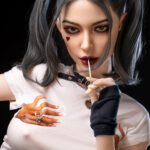 (US Stock) 173cm Harley Quinn Cosplay Silicone Sex Doll – Lifelike Movable Jaw Silicone Love Dolls