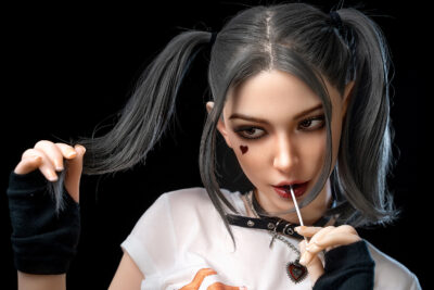 (US Stock) 173cm Harley Quinn Cosplay Silicone Sex Doll – Lifelike Movable Jaw Silicone Love Dolls - Image 5